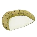 Deluxe Bolster Bed  Tan Pawprint