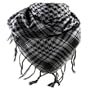 Trendy Premium Houndstooth Check Soft Square Scarf - Black & Grey Multi by TrendsBlue