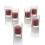 Set of 144 Votive Holders & 144 Votive Candles, Red Apple Cinnamon