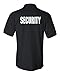 Security Silkscreen Front & Back Black Sport Polo