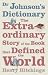 Books : Dr Johnson's Dictionary: The Extraordinary Story of the Book That Defined the World