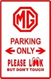MG PARKING import sports car auto show sign