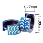 Blue Scales Hoop Earringsgs