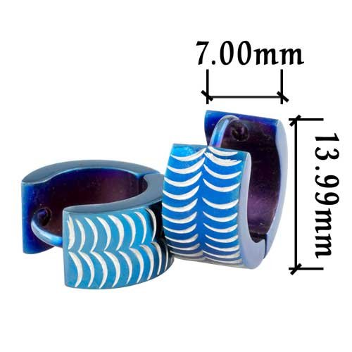 Pugster Blue Scales Hoop Earringsgs