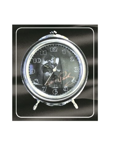 Elvis Presley Retro Bedside Black Alarm Clock Gift Box Picture