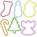 Silly Bandz Holiday Animals Shaped SILICONE Rubber Bands Pk of 24