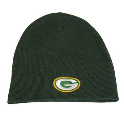 NFL BEANIE KNIT HAT CAP CUFFLESS GREEN BAY PACKERS OSFA