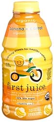 First Juice Organic Banana + Carrot, 32 Ounce Bottle (Pack of 6)