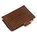 DEEZOMO Top Grain Leather Front Pocket Slim Mini Wallet with Zipper