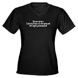 Not Short Funny Women's V-Neck Dark T-Shirt by CafePress
