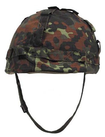 US Helm mit Stoffbezug Softair Paintball flecktarn