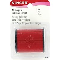 Singer 150-yard All Purpose Polyester Thread, Red