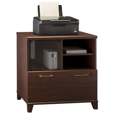 BUSH BUSINESS FURNITURE Bush Industries Achieve Collection Lateral File/Printer Stand in Cherry Finish On Sale
