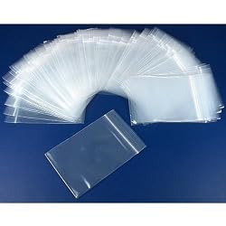 100 Poly Bag Clear Resealable Zipper Shipping Bags 3" x 4"