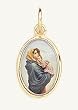 Gold Plated Religious Medal - Madonna and Child