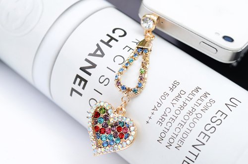 Wisedeal Bling Crystal Rhinestones 3.5mm Plated Love Heart Pattern Cellphone Charms Anti-Dust Earphone Audio Headphone Jack Plug Stopper for iPhone 4 4S Samsung Galaxy S2 S3 Note I9220 HTC Sony Nokia Motorola LG Lenovo Wisedeal Bling Crystal Rhinestones 3.5mm Plated Love Heart Pattern Cellphone Charms Anti-Dust Earphone Audio Headphone Jack Plug Stopper for iPhone 4 4S Samsung Galaxy S2 S3 Note I9220 HTC Sony Nokia Motorola LG Lenovo