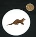 3 button / pin printed with wild, aquatic, utter, otter, vertebrate, animal, european, weasel, mustelid, predator, river, mammal