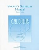 Students Solutions Manual to accompany Calculus