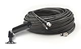 Archerfish Quattro Miniature Day/Night, Color Weatherproof Camera with 100-Foot Siamese Plenum Cable (Black/Black)