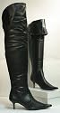 Trendig schick Overknees Stiefel schwarz oder weiß