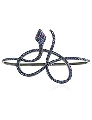 Blue Sapphire Serpent Palm Bracelet Sterling Silver Fashion Jewelry
