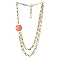 Asymetric Coral Fashion Necklace