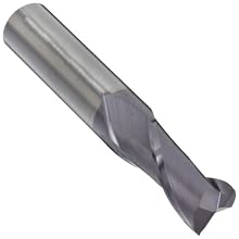 YG-1 E5020 Carbide Square Nose End Mills, Inch, TiAlN Finish, 30 Degree Helix, For Use With Aluminum/Aluminum Alloys, Plastics, Steel/Steel Alloys