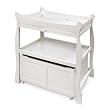 Changing Table with Lower Storage Cart - White