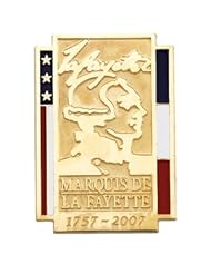 Sterling Silver 25.00 X 17.00 Marquise De Lafayette Pin