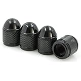 uxcell&reg; Black Alloy Tire Tyre Valve Covers Caps 20 Pcs