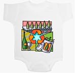 Recycled Design Bottle Baby Ultrasoft Onesie