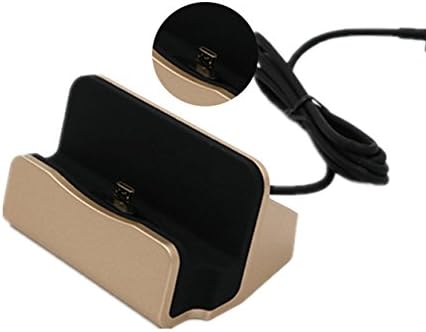 TKHOT Universal Micro USB Charge Dock Stand Station Desktop Charge Dock and Sync for Samsung galaxy s6 s7 edge plus Huawei HTC sony LG xiaomi mobile phone (GOLD)