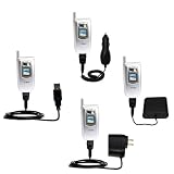 Road Warrior Kit for the Sanyo SCP-5300 includes a Car & Wall Charger AND USB cable AND Battery Extender - Gomadic Brand w/ TipExchange Technology