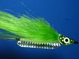 NEW FLIES Holographic & Glow in Dark Big Game Floating Head Tube & Trolling Turbulator Fly #77