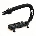 Opteka X-GRIP Professional Camera / Camcorder Action Stabilizing Handle with Hot-shoe for Flash or Video Light