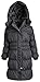 Sportoli Girls Hooded Warm Winter Long Puffer Bubble Coat with Matching Scarf