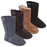 Womens Bearpaw Emma 10-inch Sheepskin-lined Suede Boot