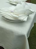 Review LinenMe  / Linen Tablecloth 140x320cm Hemstitched Antique White