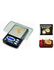 Jewelry Making Supplies - Digital Jewlery Scale with Warranty, plus 20mm 30x Golden Magnifying Glass with Case