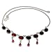 Garnet Necklace Sterling Silver Jewelry 16 inches (gnklc293)