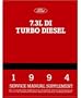 1994 FORD TRUCK 7.3 Liter Diesel Engine Shop Service Manual