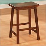 Dark Walnut 24 Counter Barstools, Set of 2 by Coaster