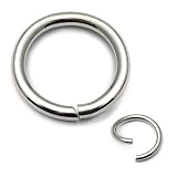 Watch&Jewellery Online Shop Ranking 191. Body Jewellery | Surgical Steel Continuous Ring | Nose Ring | Ear Ring | 1.0mm gauge 7mm internal diameter | Tragus Jewellery | Carefully twist ends sideways to open and close.