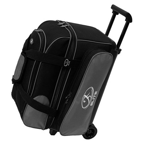 Elite Deuce 2 Ball Roller Bowling Bag- Silver