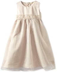 Toddler Beaded Lace-Up  Organza/Polyester/Satin  Dress With a Bow(s)