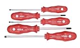 Felo 0715716052 Set of 5 Slotted & Phillips Screwdrivers, 200 Series
