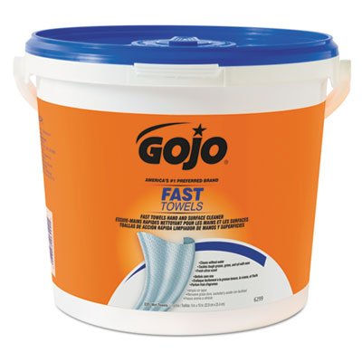 GOJO 6299-02 Fast Wipes Hand Cleaning Towels 225-Count Bucket (2 Packs of 225)