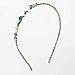 uxcell Faux Crystal Woman Lady Decor Coated Headband Hair Hoop Blue Gold Tone