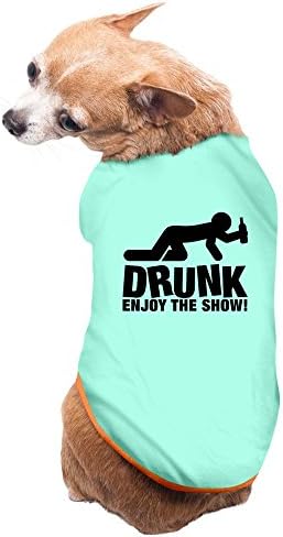 PuppyFasion Drunk Enjoy The Show Cute Pet Dog Vest SkyBlue
