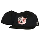 Auburn Tigers Red White and Blue Logo Flat Bill Fitted Hat - 7 1/4